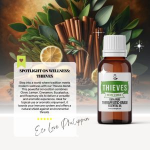 Thieves Essential Oil Blend: Natural Immunity Booster Home Purifier & Aromatic Wellness Solution - Eco Love Philippines