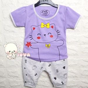 JOVA BAJU BAYI PEREMPUAN SETELAN ANAK CEWE LUCU STELAN CEWEK 6 12 BULAN IMUT CANTIK KUCING