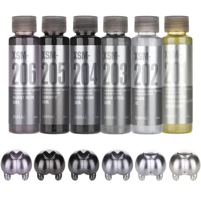 DSPIAE XSM 2026 DIY Airbrush Bộ Sơn 50ML Kim Loại Sắc Tố Gốc Nước Trộn Sẵn Để Lắp Ráp Phun Sở Thích Bộ Mô Hình