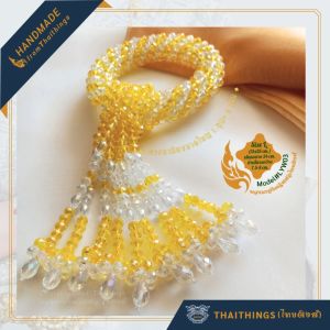 พวงมาลัยคริสตัล ไทยติงส์ ขนาดใหญ่ L. #LYW03 ของขวัญ ไหว้พระ ไหว้ผู้ใหญ่ Crystal garland Thaithings Gifts Handmade Thai Gifts Handmade from Thailand