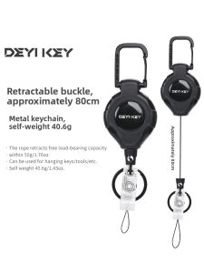 DEYIKEY | Outdoor Fishing Rod Lanyard with Easy-Pull Stop and Extendable Keychain