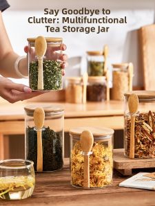 YYIEDERNG | Airtight Moisture-proof Tea Storage Container With Spoon