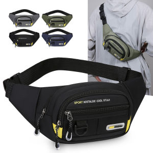 Mens Large Capacity Fitness Waist Pack Portable Anti Theft Ultra Thin Small Chest Bag Sports Outdoor Leisure Running Waist Bag