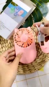 KAMJE Kipas Angin Portable 2 in 1 Cute Pocket Mini Fan USB Cooling Multifungsi