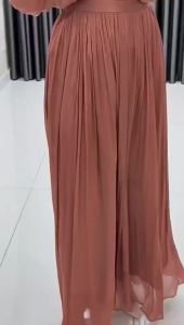 2024 Spring Cross-Border Foreign Trade New Muslim Womens Wear Dress Glitter Soft Fashion Fabric Short Sleeve