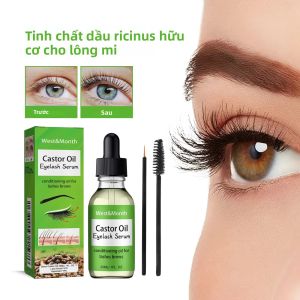 Serum Tăng Trưởng Lông Mi Dầu Thầu Dầu 30ml Có Cọ - Chất Lỏng Dưỡng Ẩm Đa Năng Nuôi Dưỡng Cho Lông Mi Lông Mày Tinh Chất Dày Đặc