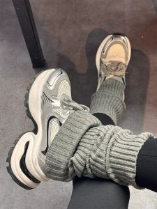 Vỏ Tất Màu Sắc Màu Kaki Màu Xám Xanh Lá Vỏ Chân Rất Tuyệt Vời Nữ Mùa Đông Phụ Kiện Thể Thao Ngoài Trời Dây Giày Từ Trung Quốc