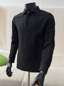 CHENMU | Autumn Cool Black Polo Shirt Long Sleeve