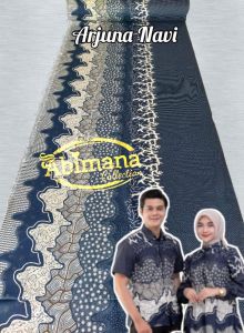 KAIN BATIK PERMETER WARNA BIRU // DENIM LEBAR 115CM