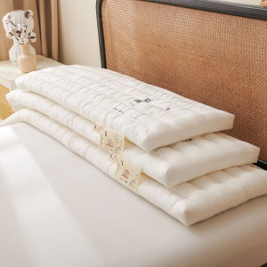 หมอนคู่ผ้าฝ้าย An Xiaojue สําหรับการสนับสนุนคอและช่วยให้นอนหลับ ผลิตภัณฑ์ที่มีคุณภาพในรูปแบบสี่เหลี่ยมผืนผ้าโปรไฟล์ต่ําสําหรับผู้ใหญ่