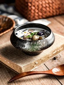 Bát Ăn Trưa Bằng Gốm Cao Cấp Có Chân Cao Bát Đựng Món Tráng Miệng Bát Đựng Nước Ngọt Kiểu Dáng Không Đều Bát Ăn Uống Đồ Dùng Ăn Uống Kiểu Nhật Bản