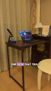 Folding Desk Home Bedroom Computer Desk Solid Wood Bookshelf Integrated Office Desk Dressing Table