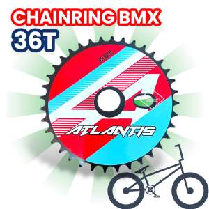 ( CHAINRING BMX 36T ATLANTIS ) Gir Gear Depan Chain Ring Sepeda BMX 36 T Steel Crank Rotel Kayuhan