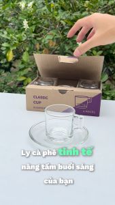 Bộ Ly Thủy Tinh Nhỏ Quai Dẹp Uống Trà Cà Phê Cao Cấp Nhập Khẩu Thái Lan 80ML LG-304903 (49)