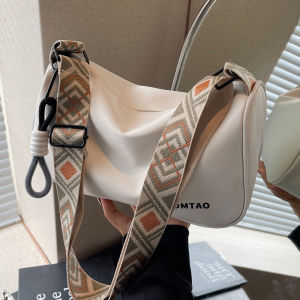 Casual Large Capacity Canvas Tote Bag Womens 2025 New Fashion Versatile Crossbody Bag Wide Shoulder Strap Commute Single Shoulder Pillow Bag