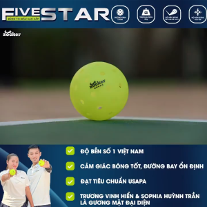[Chính Hãng] Bóng Pickleball Zocker Five Star Gen 2 | Bóng Thi Đấu Siêu Bền Quỹ Đạo Bay Ổn Định Đạt Chuẩn USAPA