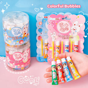 2pcs/set Safe Magic Bubble Glue Toy Blowing Colorful Bubble Ball Plastic Balloon Space Balloon Practical Jokes Kids Toy Wont Burst