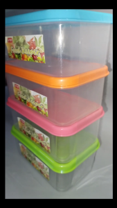 4 Pcs Set Hi-Top Food Keeper/ Lunch Box/ Baunan/ Food Storage/ Clear Container/ Kitchen Food Saver Plastic Transparent Handy Food Container Utensils