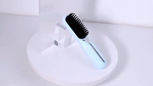 Mini Wireless Electric Hot Hair Straighteners Multifunctional Straight Hair Straightener Comb Household Portable Safe 3rd Gear Adjustment