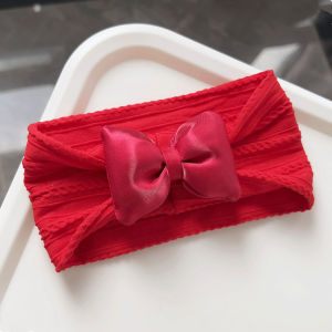 หมวกเด็กผ้าฝ้ายผสมสีแดงอ่อนแบบบางยางยืดพร้อมโบว์ผีเสื้อสำหรับผู้หญิง หมวกเด็ก หมวกฤดูใบไม้ผลิ หมวกฤดูร้อน หมวกฤดูใบไม้ร่วง หมวกฤดูหนาว