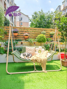 ZIYE | Green Two-Person Outdoor Patio Swing Chair