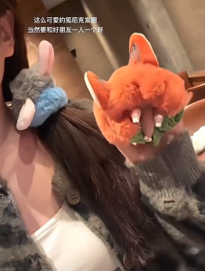 2025 New Miniso Zootopia Plush Hair Tie Girls Hair Rope Autumn/Winter Scrunchie Hair Accessory