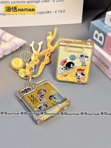 Haitian Baseball Girl Police Foldable Screen Phone Case Compatible with Samsung ZFlip7 Huawei NovaFlip Xiaomi MixFlip2 Protection