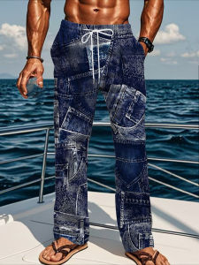 2026 Summer Fashion Personalized Vacation Design Hip Hop Pattern 3D Printing Mens and Womens Casual Loose Pants Large Size