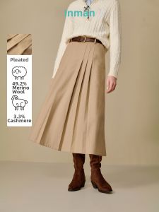 INMAN | Chân Váy Xòe Dập Ly Cao Waist Cashmere