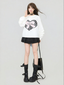 Keiko | Charming White Collar Shirt Flared Sleeves