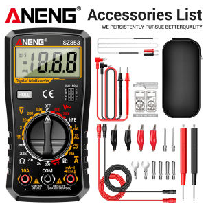 ANENG | ANENG SZ853 Digital Multimeter 1999 Counts 600V AC DC 10A DC Current Temperature Diode Buzzer Data Hold Electrician Repair Tool