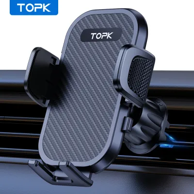 TOPK D42-G Car Phone Holder Mount Upgraded Metal Hook Cell Phone Holder For Car Air Vent Compatible With All Phones