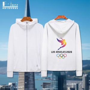 2028 Los Angeles LA Olympic Emblem Sun Protection Clothing Olympic Letter Summer Men and Women Ice Silk Coat