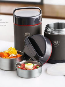 ข้าวต้มสแตนเลสความจุขนาดใหญ่แบบพกพา ถ้วยอบอุ่น ถ้วยข้าวผัด ถ้วยข้าวกล่อง ชามน้ำซุป ทนทานต่อการใช้งานที่ยาวนาน