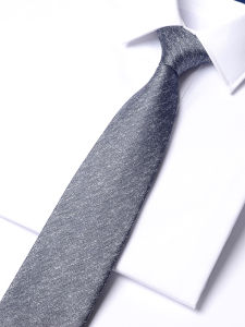 Romguest | Easy-on Mens Tie Gray Business Formal 8cm