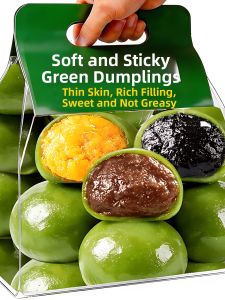 GUOXIANGQIAN | Egg Yolk Meat Floss Red Bean Sesame Mung Bean Cake Mochi Snack