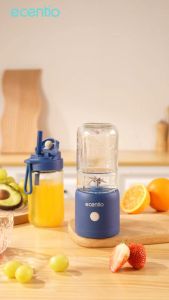 【40K voucher】ecentio blender jus 10 pisau 380ml+380ml multifungsi portable juicer tanpa ampas TE-CF