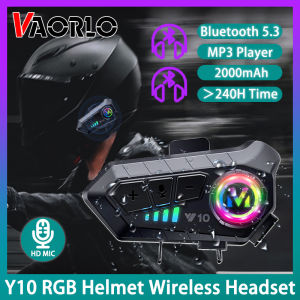 ชุดโทรศัพท์ Y10บลูทูธ5.3หูฟังติดหมวกกันน็อคIPX6จักรยานยนต์ไร้สายหูฟังกันน้ำ RGB ไฟสีสันสดใสแฮนด์ฟรีสามารถโทรได้ลำโพงเครื่องเล่นเพลง MP3สำหรับ Moto หูฟังบลูทูธ หมวกกันน็อค Bluetooth 5.2 - Lazada