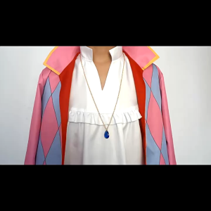 Howls Moving Castle Cosplay Set with wig Howl Cosplay Women Men Jactet Necklace Accessory Full set Halloween Costume