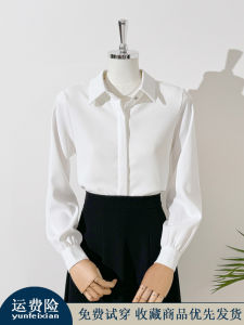 Anti-Wrinkle White Shirt for Women Early Autumn Professional OL Formal Business Interview Long Sleeve Ladies Elegant Unique