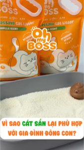 [ĐƠN 870K TẶNG 1 XẺNG + VÒNG CỔ - THÙNG x 6 TÚI] OHMYBOSS CÁT SẮN Tự Nhiên Cát Mèo 😼 Túi 2.5kg Dễ Theo Dõi Sức Khoẻ
