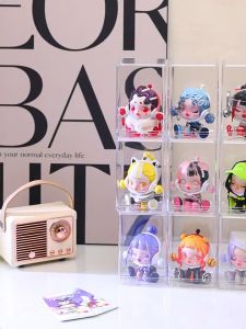 Rak Display Kotak Anti Debu Popmart Display Akrilik Box Storage Action Figure Untuk Menyimpan Boneka Anime