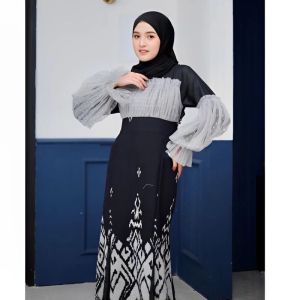 redy set couple kondangan drees Tile polkadot baju pesta baju sarimbitan