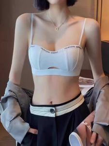 เสื้อชั้นในสายเดี่ยวบางๆ ไร้โครง ไร้ตะเข็บ สายเดี่ยวบางๆ เซ็กซี่ ฤดูร้อน ใหม่ สำหรับผู้หญิง เสื้อชั้นในแบบเกาะอก 3/4 ไร้โครง