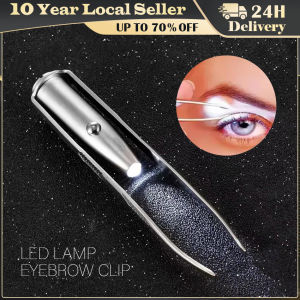 Hypoallergenic Eyebrow Tweezers Eyebrow Grooming Tool Professional Stainless Steel Eyebrow Clip with Led for Precise LED Tweezer Eyelash Eyebrow Eyes Hair Remover Tools Pince A Epiler Stainless Steel Eyebrow Tweezers Beauty Maquiagem Pinzas