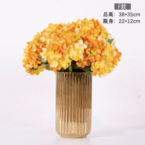 High-End Artificial Flowers Bedroom Dining Table Living Room Decorative Tabletop Arrangement Silk Flower Bouquet Holder