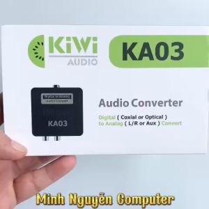 Bộ Chuyển Đổi Âm Thanh Digital KiWi KA03 chuyển đổi từ tín hiệu quang / Coaxial sang Audio R/L - Gia Dụng Chú Thoòng