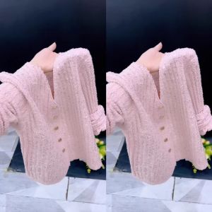 NUMEN BUTTON | Casual Sparkle Slim Knitted Cardigan