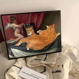 Modern Nordic Cat Artwork Decorative Painting