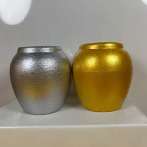 โอ่งเงิน-โอ่งทอง เนื้อกระเบื้องผิวมันเงามี 5 ขนาดตามความสูง